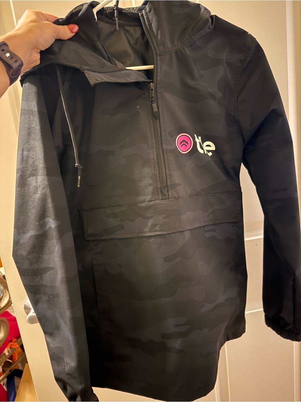 Adult  Black Camo Anorak Jacket by TLE